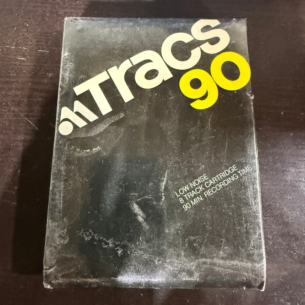 Tracs 90 Blank 8-Track‎ Tape New Sealed Low-Noise 90 Min Recording Cartridge